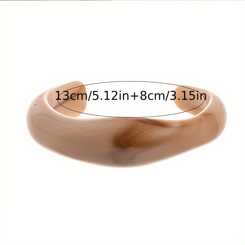 Irregular Resin Gradient Wave Bracelet for Women